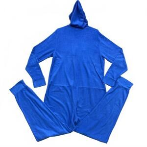Toronto Blue Jays Onesie Adult Fleece Large MLB Genuine Merchandise Hooded Blue